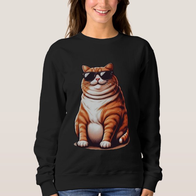 Moletom Presente engraçado meme de gatos gordos, gato Chon (Frente)