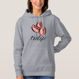 Moletom presente floral legal de tulipa cor-de-rosa vintag