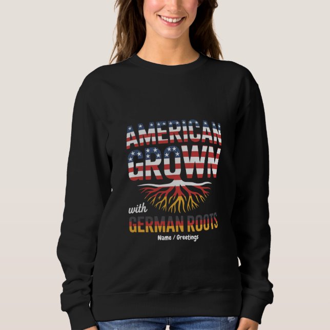 Moletom Presente Orgulhosamente Americano com Raízes Alemã (Frente)