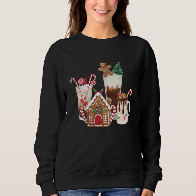 Moletom Presente para Amante de Café de Natal de Pão de Me (Frente)