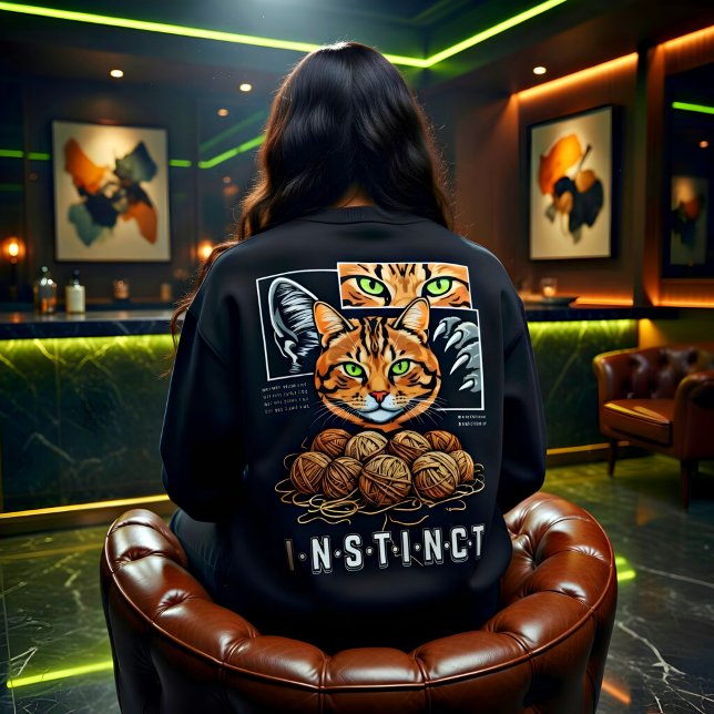 Moletom Presente para Amante de Gato Bengal Instinto Ligad (Criador carregado)