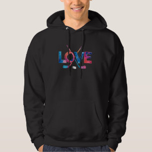 Moletom Presente para Fã de Hockey LOVE Esportes Disco Jog