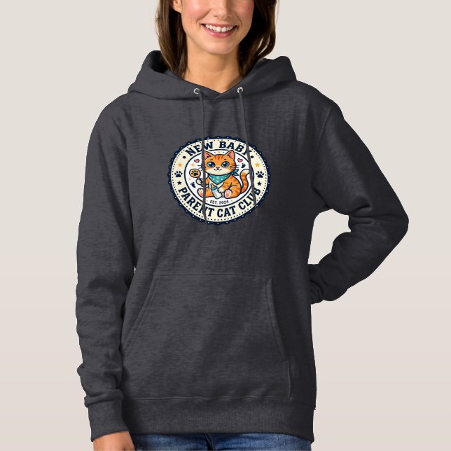 Moletom Presente para Mãe de Gato - Novo Bebê P (Frente)
