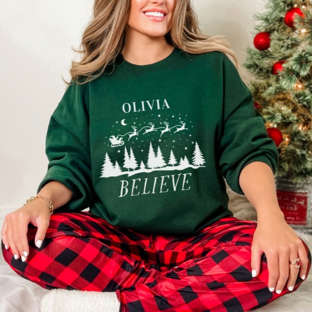 Moletom Presente Personalizado Acredite no Papai Noel no T (Criador carregado)