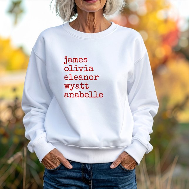 Moletom Presente Personalizado com Nomes dos Netos para a  (Criador carregado)