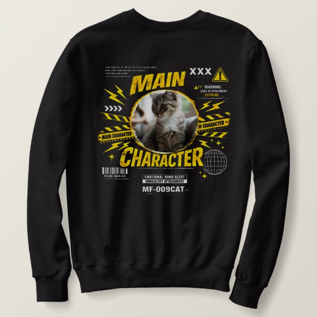 Moletom Presente Personalizado para Amante de Gatos com Ap (Verso do Design)