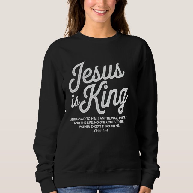 Moletom Presente Religioso Fé Cristã Jesus é Rei (Frente)