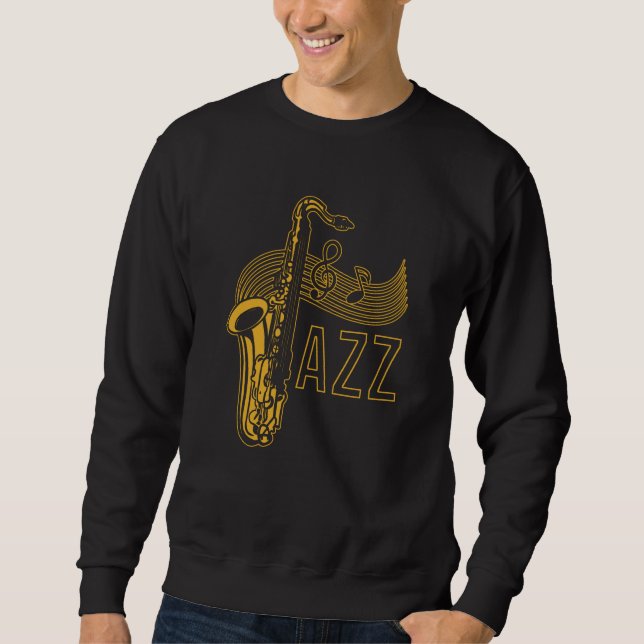 Moletom Presente Saxofonista Jazz (Frente)