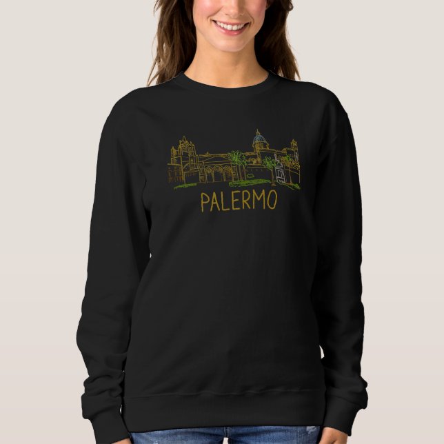 Moletom Presente souvenir da cidade de Palermo Itália para (Frente)