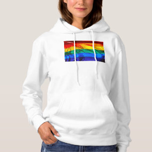 Moletom Presentes da Bandeira do Orgulho Gay Artística Wav