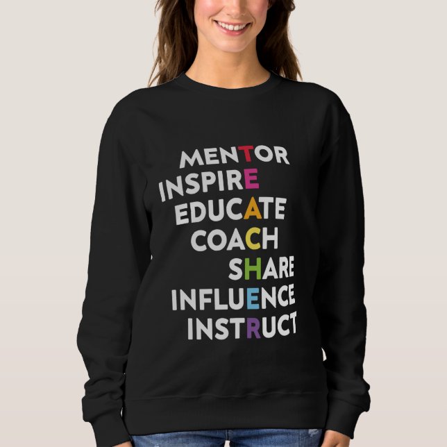 Moletom Presentes de Apreciação Inspirativa do Professor d (Frente)