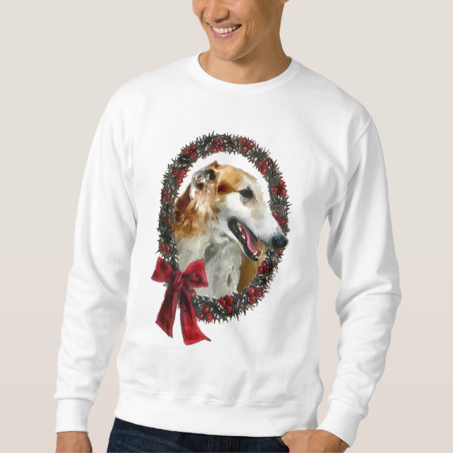 Moletom Presentes de Natal Borzoi (Frente)