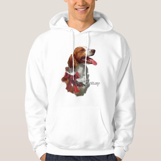 Moletom Presentes de Natal Brittany Spaniel (Frente)