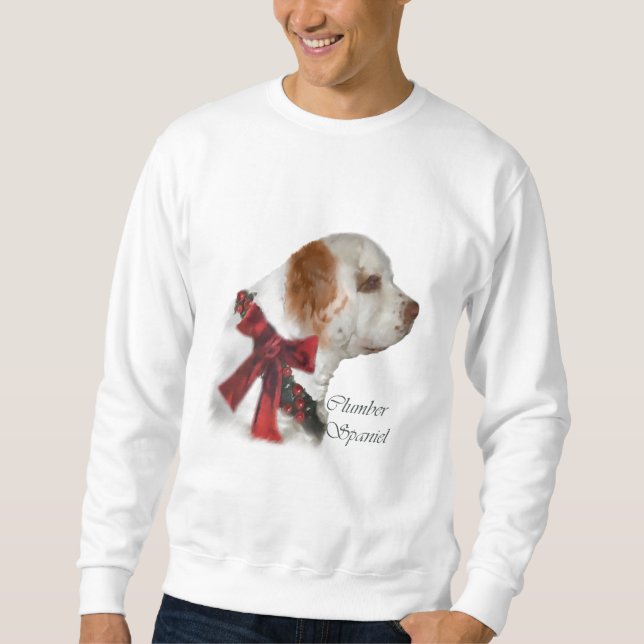 Moletom Presentes de Natal Clumber Spaniel (Frente)