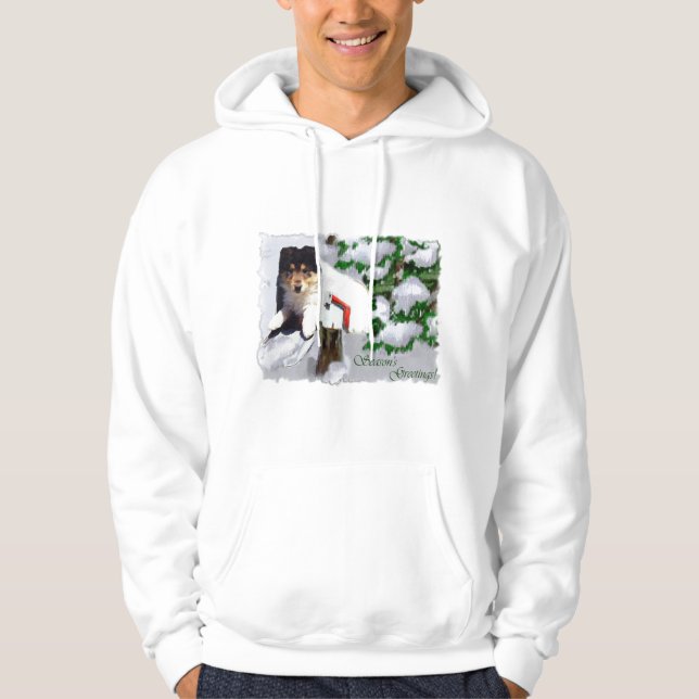 Moletom Presentes de Natal de Collie Tripla Collie (Frente)