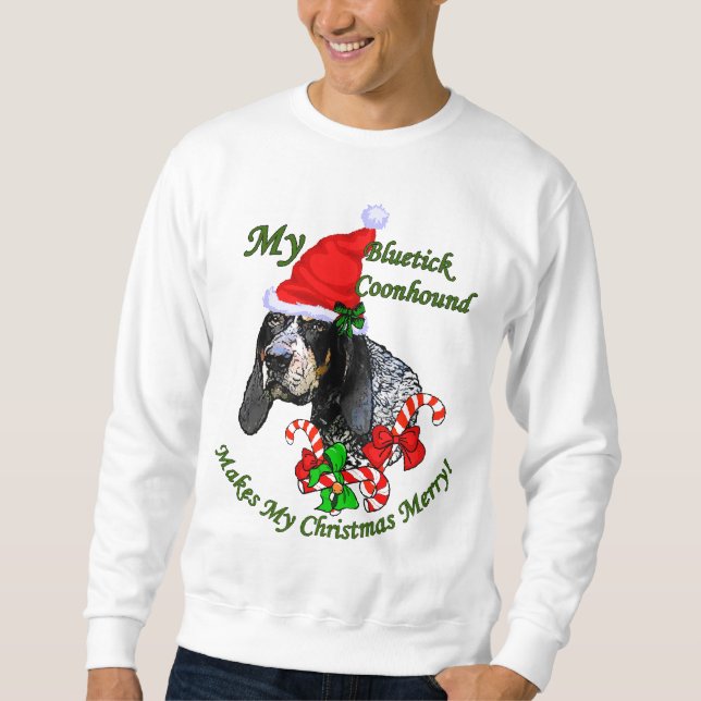 Moletom Presentes de Natal do Bluetick Coonhound (Frente)