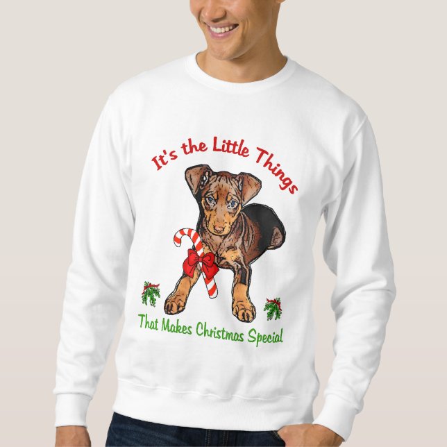 Moletom Presentes de Natal Miniatura Pinscher (Frente)