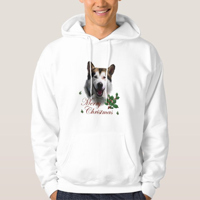 Moletom Presentes de Natal no Alaska Malamute (Frente)