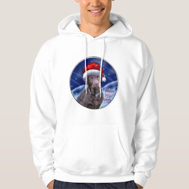 Moletom Presentes de Natal para Labrador de Chocolate (Frente)