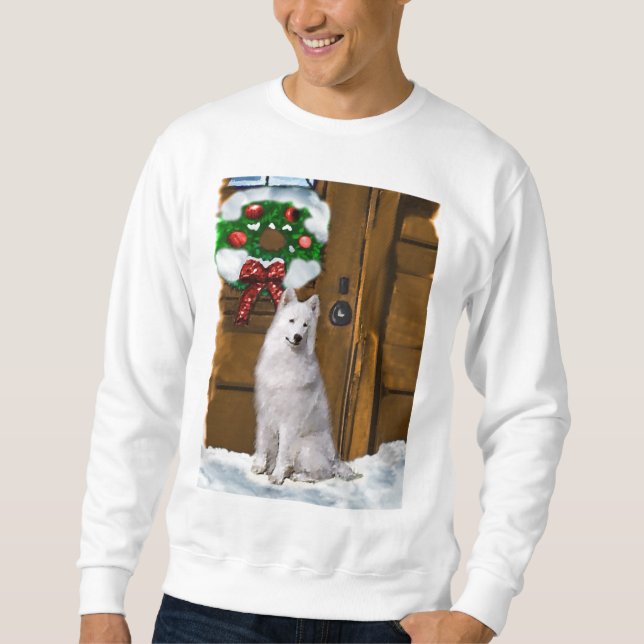 Moletom Presentes de Natal Samoyed (Frente)