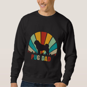 Moletom Presentes de Pai de Pug Retroativo - Pai e x27;s D
