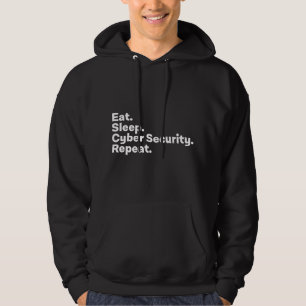 Moletom Presentes de Segurança Cibernética Comer Dormir pa