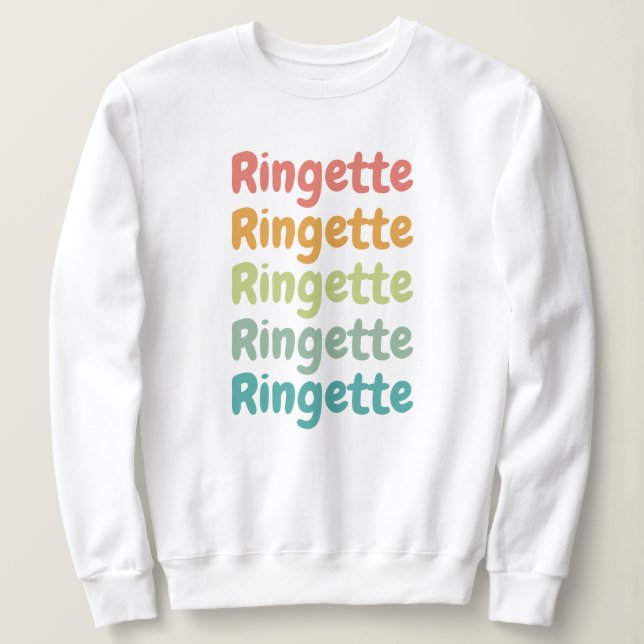 Moletom Presentes do Retro Ringette Retro Ringette em Cute (Frente do Design)