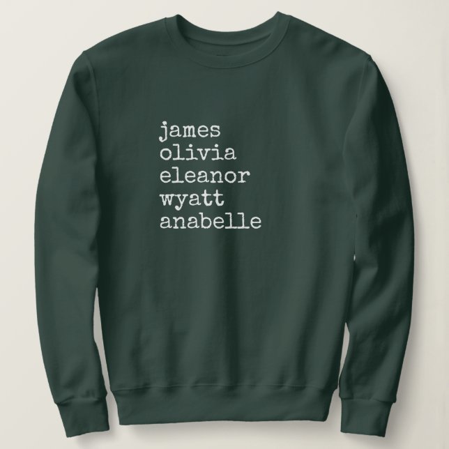 Moletom Presentes Personalizados com Nomes dos Netos para  (Frente do Design)