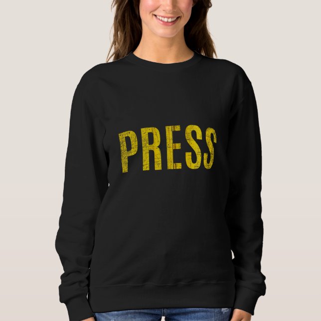 Moletom Pressione Shirt Journalist Reporter Credentials Zi (Frente)
