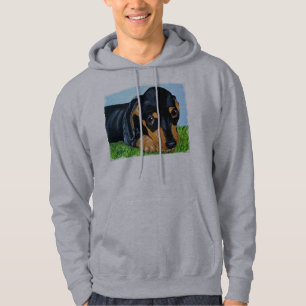 Moletom Preto do Dachshund e camisola do cão de filhote d