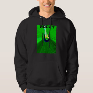 Moletom Preto do hoodie de Roofy com logotipo verde