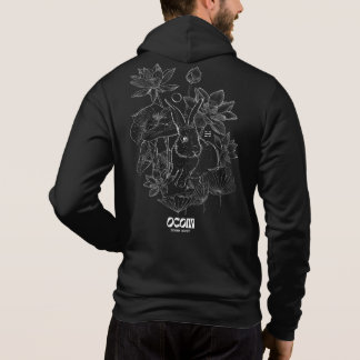 Moletom Preto Hoodie Zip-Up masculino