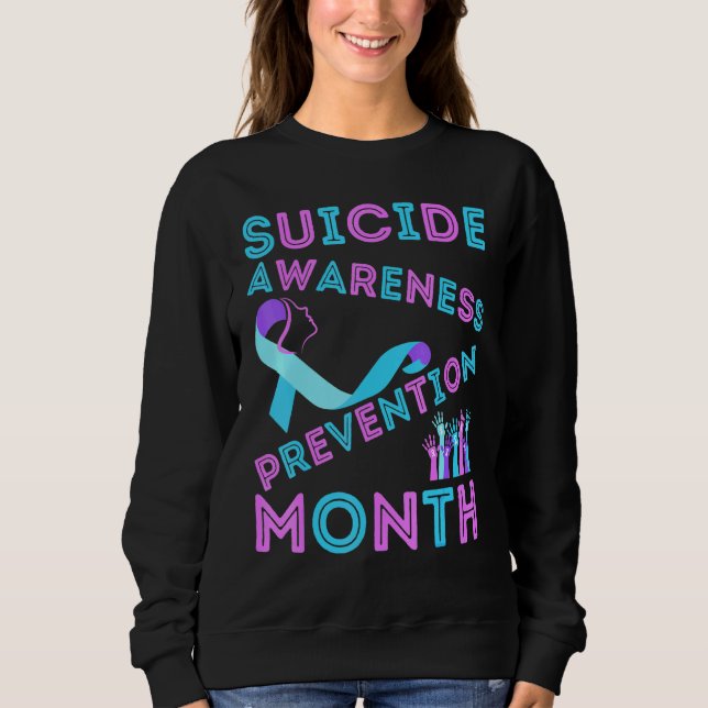 Moletom Prevenção de Consciência Suicida Coração Arco-Íris (Frente)