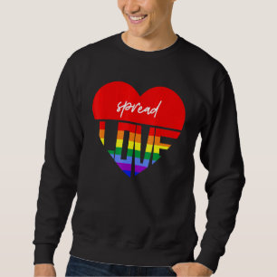 Moletom Pride Spread Love Rainbow Heart