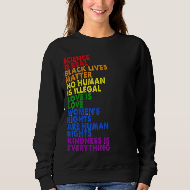 Moletom Prima Lgbt Science É Real Blm Love Is Love Les G (Frente)