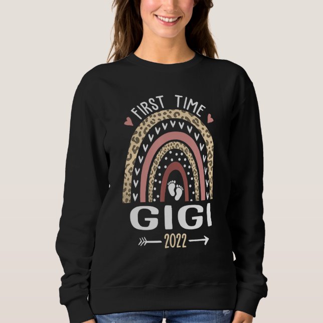 Moletom Primeira Vez Gigi 2022 Leopard Rainbow Nova Avó (Frente)