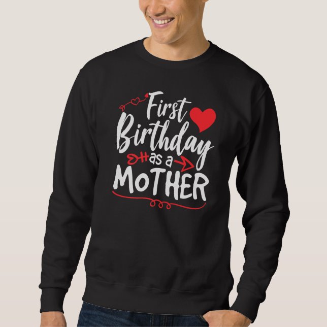 Moletom Primeiro Aniversário Como Festa Mãe Mãe Mamãe Mãe  (Frente)
