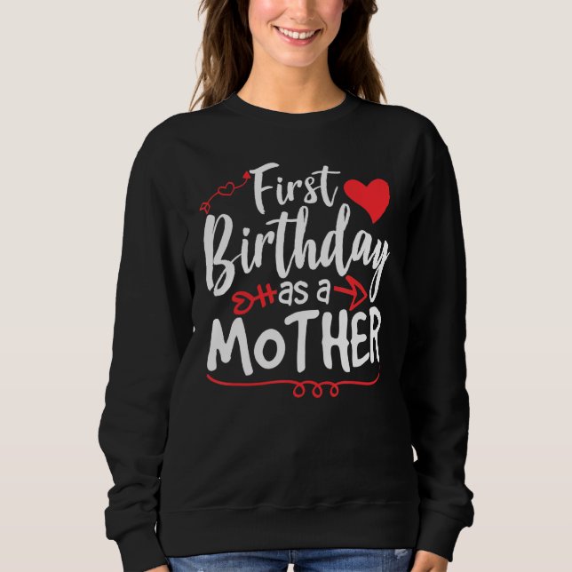 Moletom Primeiro Aniversário Como Festa Mãe Mãe Mamãe Mãe  (Frente)