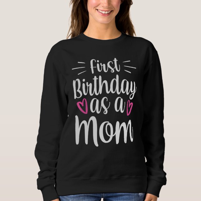 Moletom Primeiro Aniversário Como Mãe Mamãe Da Festa Mãe M (Frente)