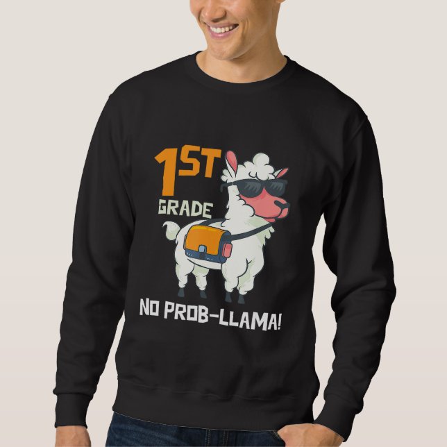 Moletom Primeiro dia da rua sem problemas Prob Llama Schoo (Frente)
