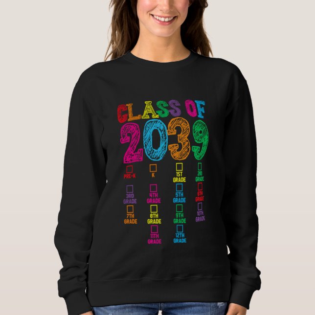 Moletom Primeiro Dia De Aula Turma De 2039 Cresça Comigo G (Frente)