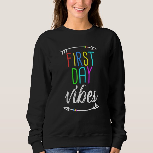 Moletom Primeiro dia de escola vibes Design de volta à esc (Frente)
