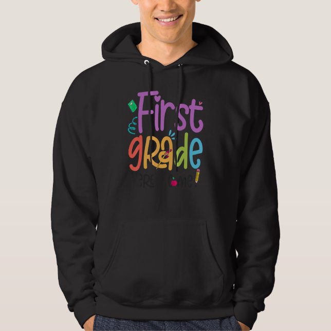 Moletom Primeiro Grau Aqui Vim Feliz Primeiro Dia Da Escol (Frente)