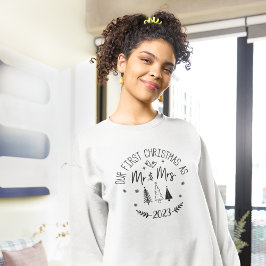 Moletom Primeiro Natal como Sr. & Sra. personalizada