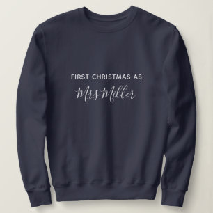 Moletom Primeiro Natal como Sra Camisola de Frio Personali