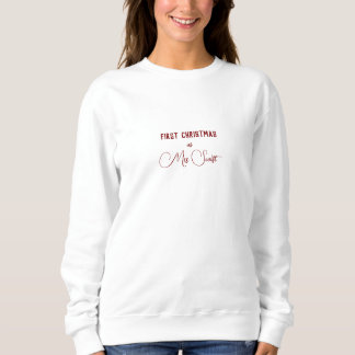 Moletom Primeiro Natal como Sra Personalizado Sobrenome