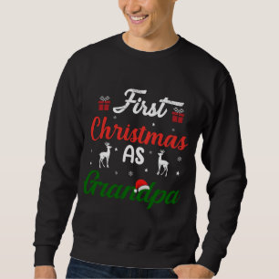 Moletom Primeiro Natal Como Vovô Família Fofa Corresponden