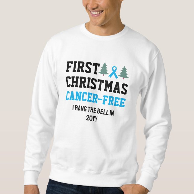 Moletom PRIMEIRO NATAL personalizado sem Cancer de próstat (Frente)