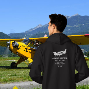 Moletom Primeiro Vôo Solo de Estudante Piloto Avião Cessna