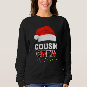 Moletom Primo Crew Natal Luz Santa Hat Xmas Engraçado